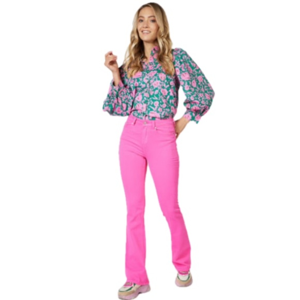 Esqualo Pink Woven Jeans